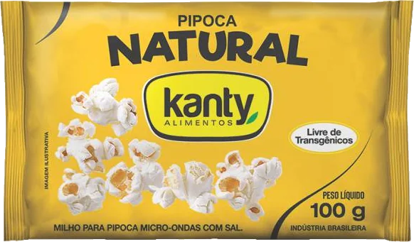 Embalagem Pipoca Micro-ondas Natural 100g Kanty