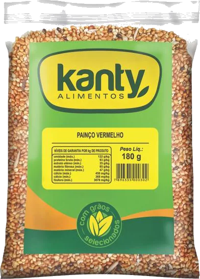 Embalagem Painço Vermelho 180g Kanty