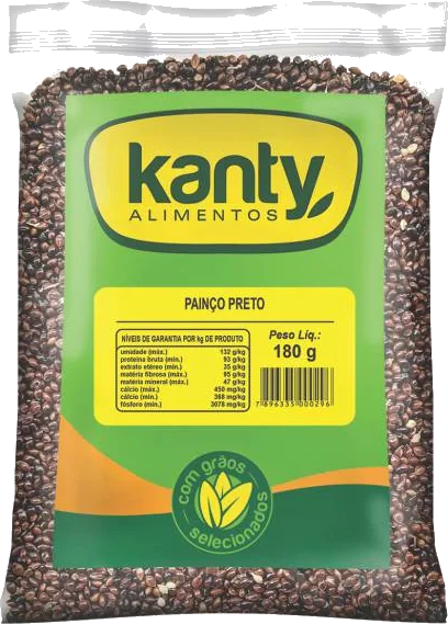 Embalagem Painço Preto 180g Kanty