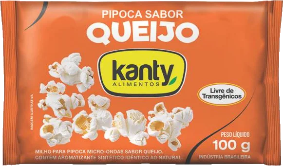 Embalagem Pipoca Micro-ondas Queijo 100g Kanty
