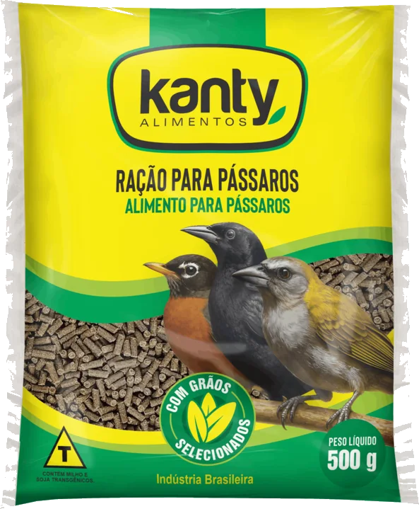 Embalagem Ração para Pássaro Aroma Banana 500g Kanty