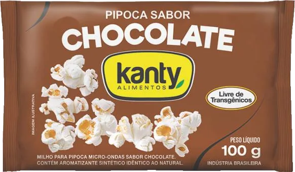 Embalagem Pipoca Micro-ondas Chocolate 100g Kanty