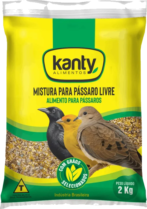 Embalagem Mistura para Pássaro Livre 2kg Kanty