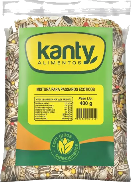 Embalagem Mistura para Pássaros Exóticos 400g Kanty
