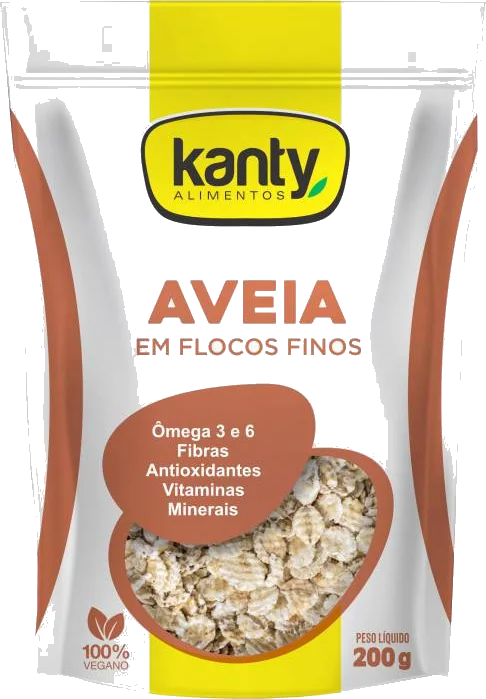 Embalagem Aveia em Flocos 200g Kanty