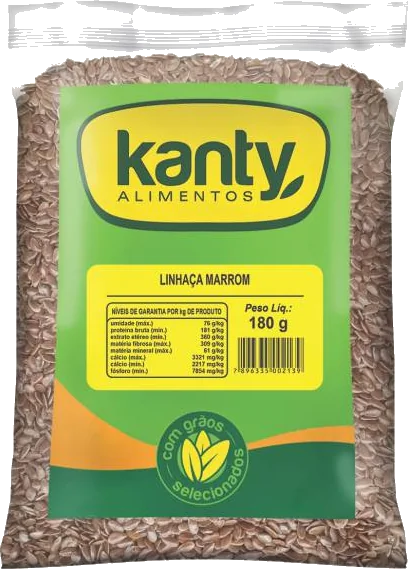 Embalagem Linhaça Marrom 180g Kanty