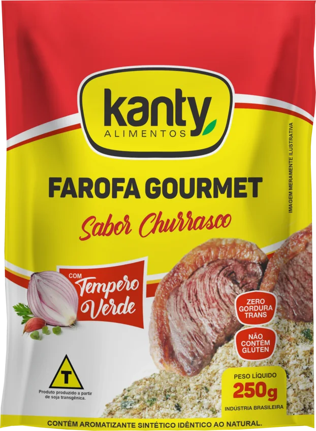 Embalagem Farofa Gourmet Churrasco 250g Kanty