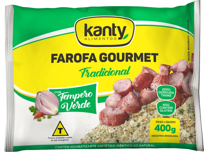 Embalagem Farofa Gourmet Tradicional 400g Kanty