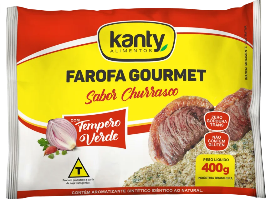 Embalagem Farofa Gourmet Churrasco 400g Kanty