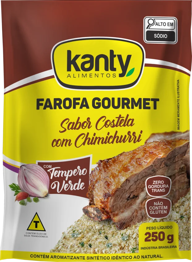 Embalagem Farofa Gourmet Costela com Chimichurri 250g Kanty
