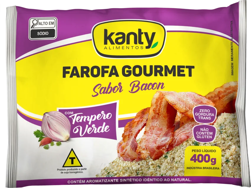Embalagem Farofa Gourmet Bacon 400g Kanty