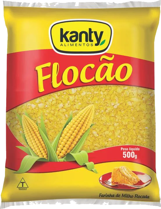 Embalagem Farinha Milho Flocada 500g Kanty